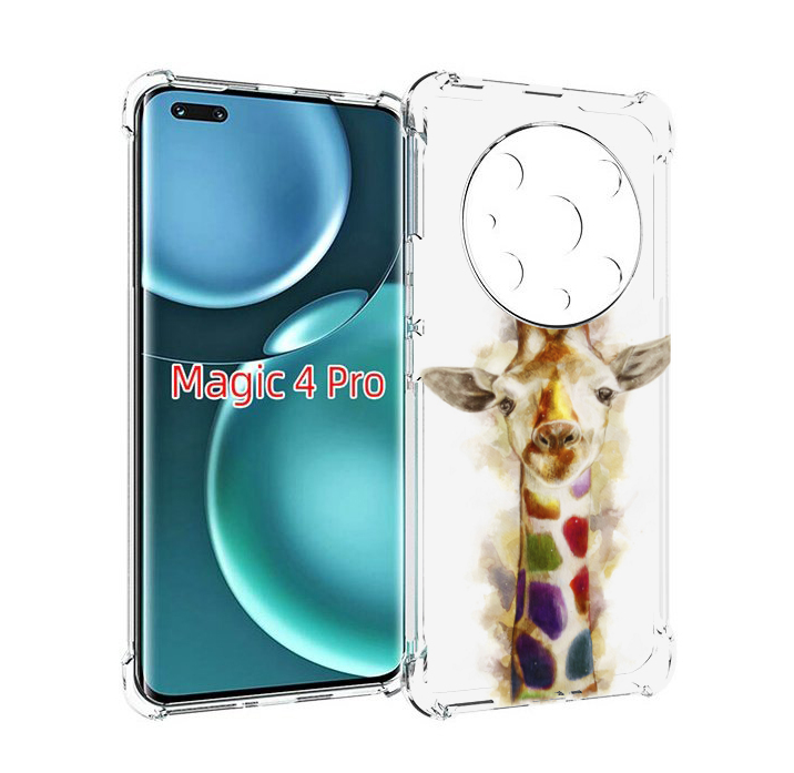 Чехол MyPads Красочный жираф для Honor Magic4 Pro