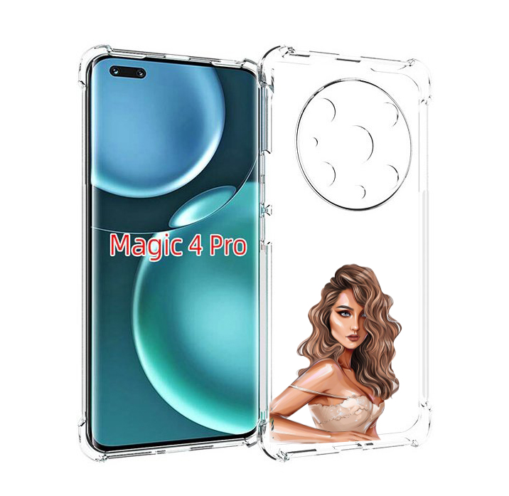 

Чехол MyPads Кудрявая-девушка женский для Honor Magic4 Pro, Прозрачный, Tocco