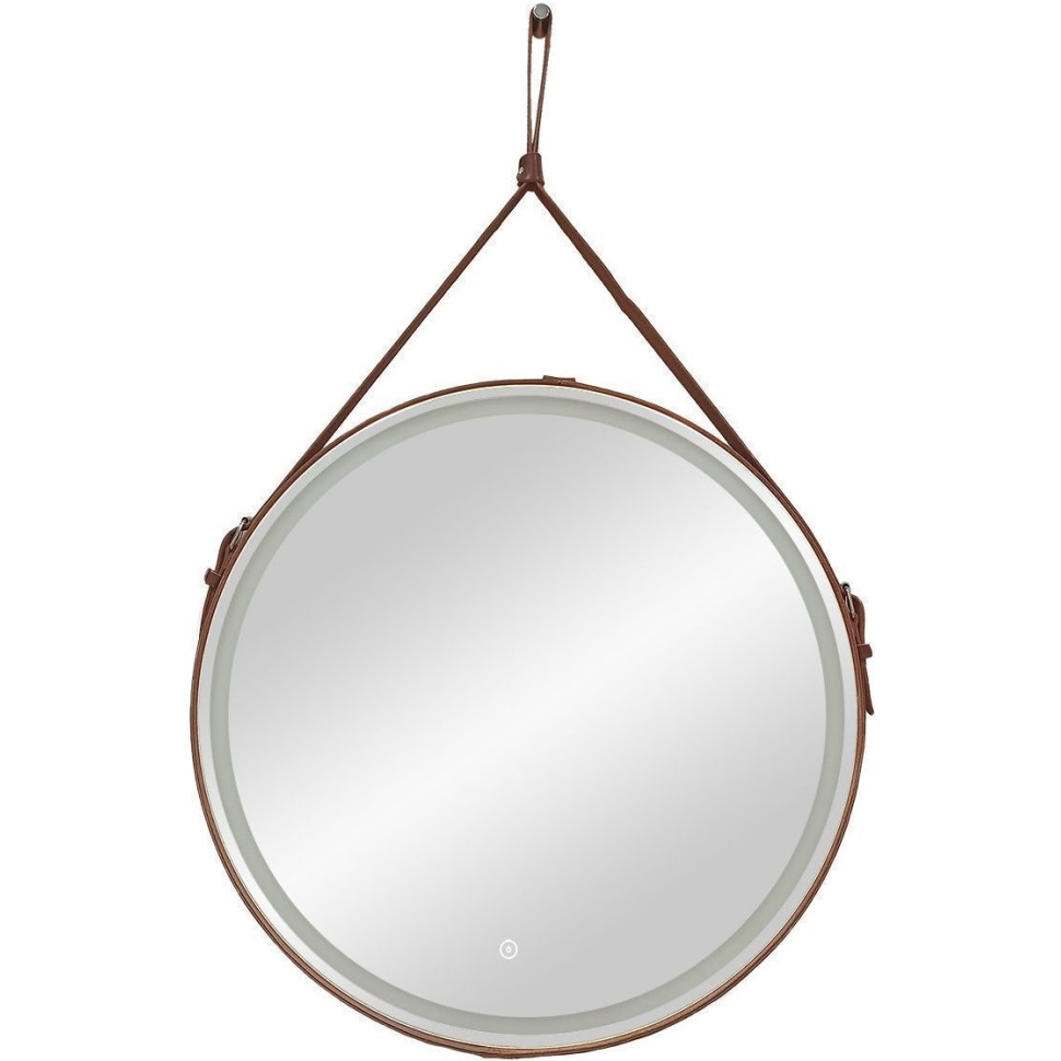 Зеркало Art&Max Milan AM-Mil-800-DS-F-Brown с подсветкой коричневое поводок кожаный тисненый однослойный 1 4 м х 0 8 см коричневый