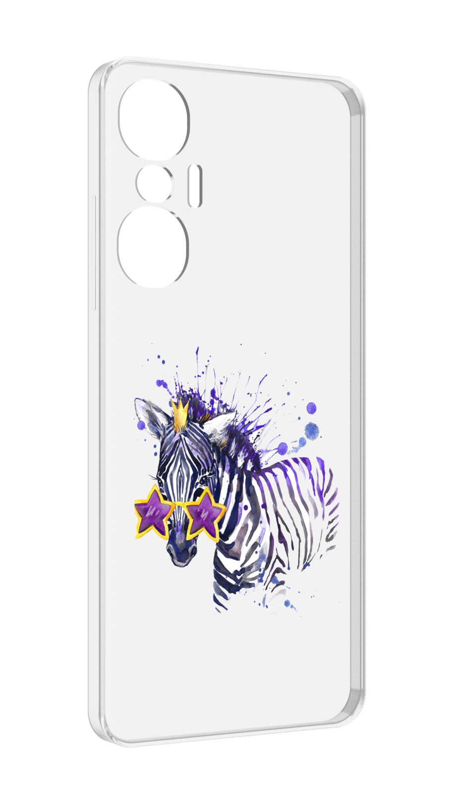 

Чехол MyPads акварельная зебра для Infinix Hot 20S противоударный, Tocco