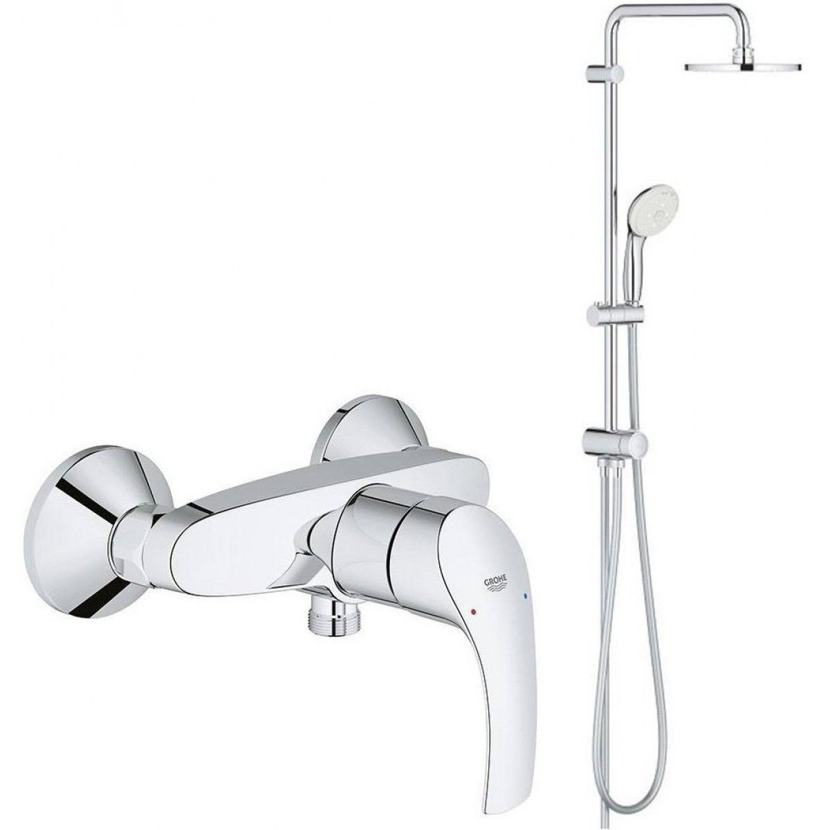 

Душевой комплект Grohe Eurosmart New 124410, Серебристый, 124410