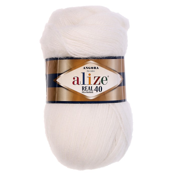 

Пряжа ALIZE "Angora real 40", 480 мх100 г, 55 белая, Белый