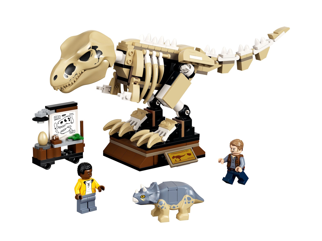 Конструктор LEGO Jurassic World Скелет тираннозавра на выставке 76940