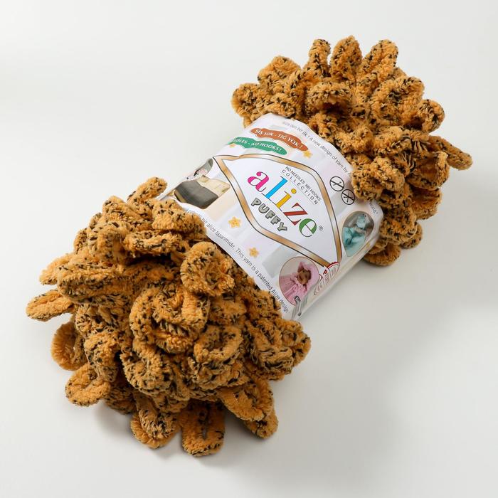 

Пряжа ALIZE "Puffy", 100% микрополиэстер, 9 мх100 г, 716 леопард, Коричневый