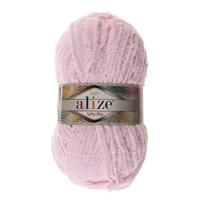 

Пряжа ALIZE "Softy Plus", 100% микрополиэстер, 120 мх100 г, 31 детско-розовая, Розовый