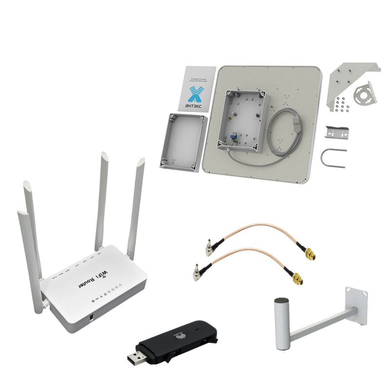 

Комплект интернета 3G/4G Huawei 3372 с антенной Agata MIMO ВОХ 2x17 dbi