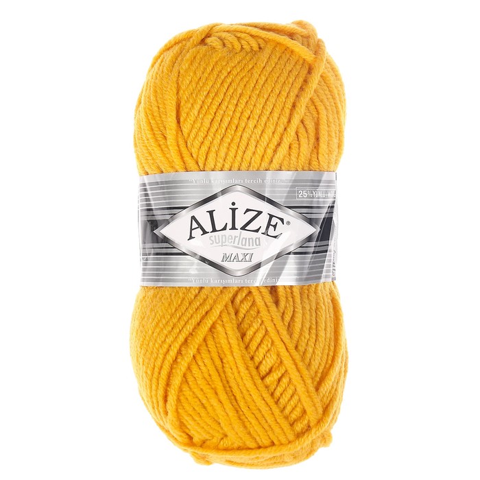 

Пряжа ALIZE "Superlana Maxi", 100 мх100 г, 488 цыпленок, Желтый