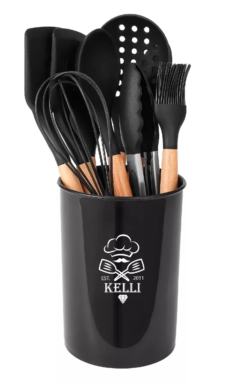 Кухонный набор Kelli KL-01121 10 предметов черный