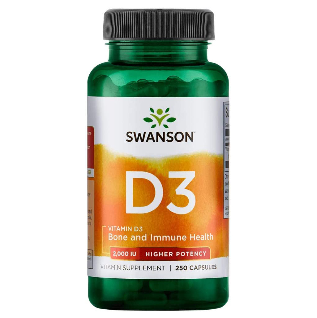 Купить Swanson Витамин Д3 Vitamin D-3 2000 IU (50 mcg) капсулы 250 шт..