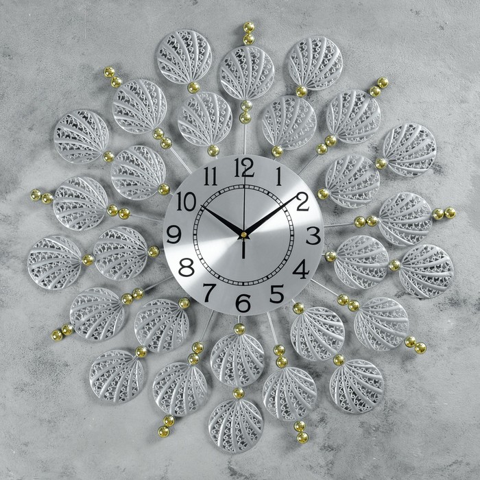 фото Часы настенные, серия: ажур, "ракушки", d=59 см, циферблат 22 см china