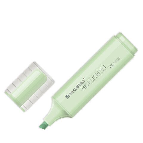 

Текстовыделитель BRAUBERG ORIGINAL PASTEL, МЯТА, линия 1-5 мм, 151692, Зеленый