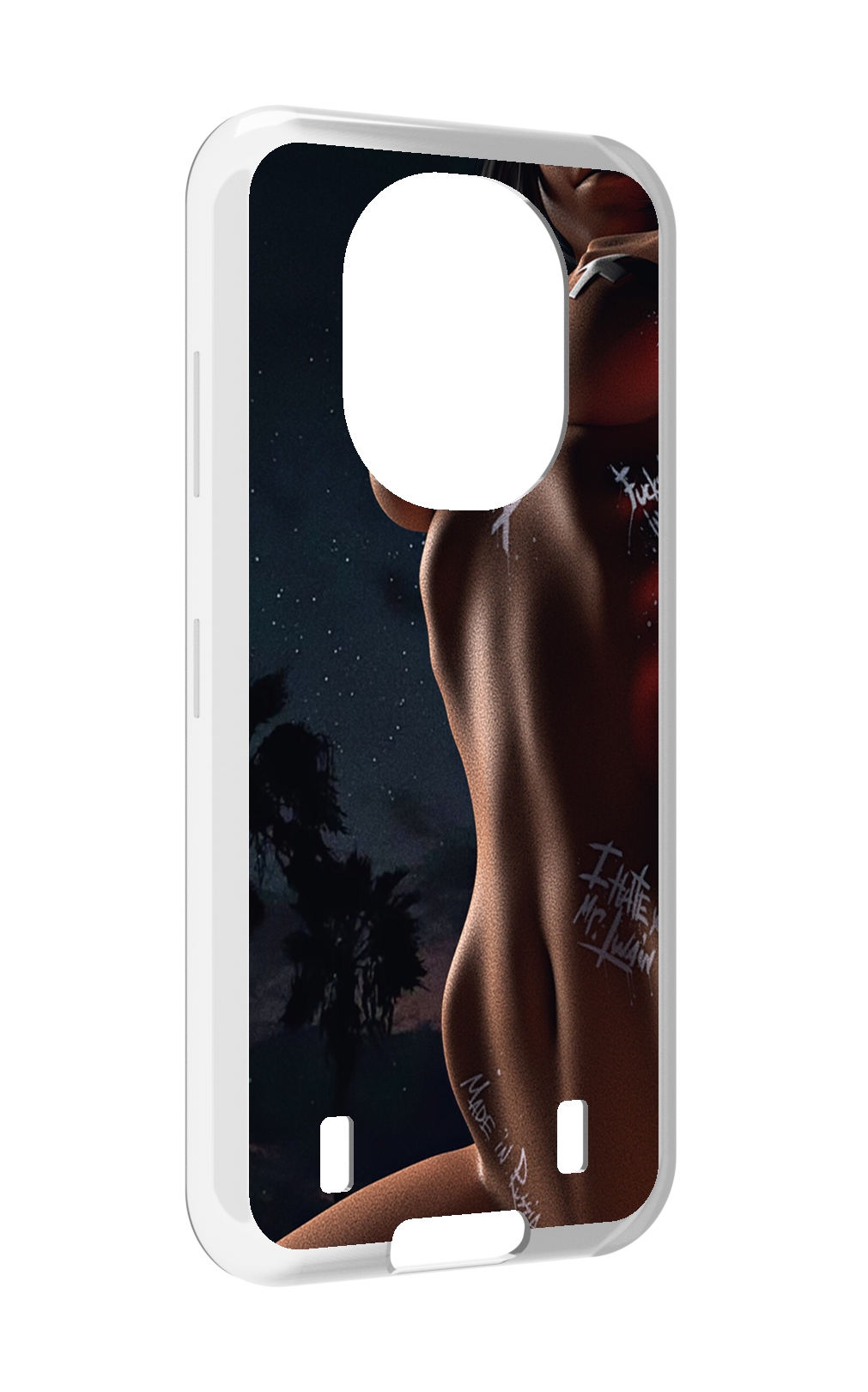 

Чехол MyPads белые-татуировки-на-теле для Oukitel WP16, Прозрачный, Tocco