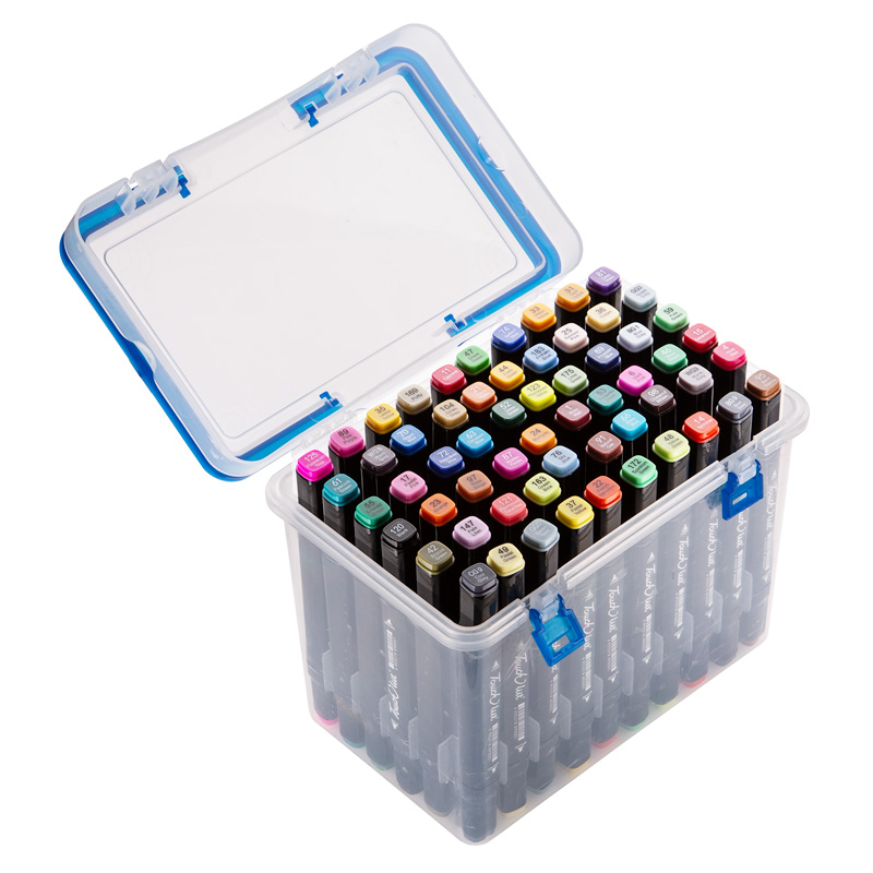 фото Набор скетч-маркеров черный корпус в чемодане, 60 цветов nobrand