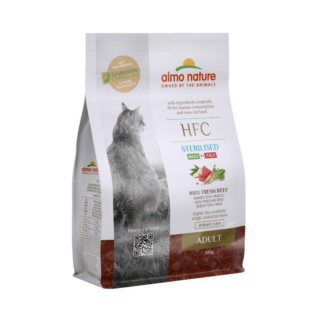 фото Сухой корм для кошек almo nature adult sterilized beef, говядина, 0.3кг