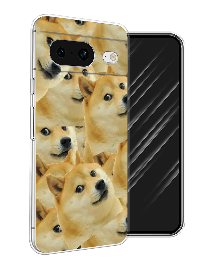 

Чехол Awog на Google Pixel 8 "Собака-подозревака фон", Желтый;черный, 271550-9