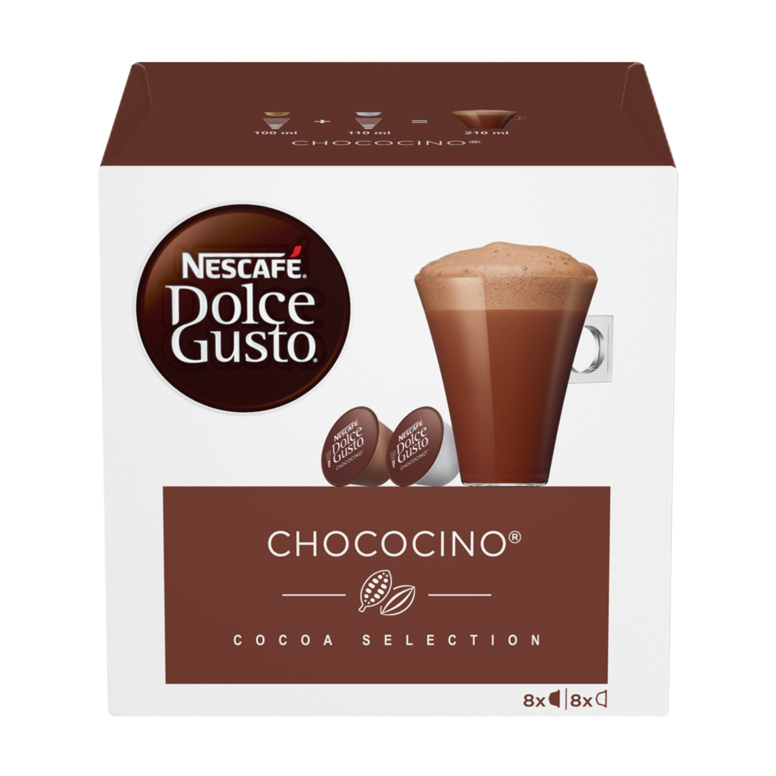 Горячий шоколад в капсулах Nescafe Dolce Gusto Chococino Какао Чокочино, 16 капсул