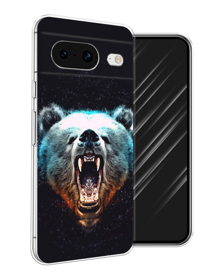 

Чехол Awog на Google Pixel 8 "Медведь", Коричневый;бирюзовый;черный, 271550-2