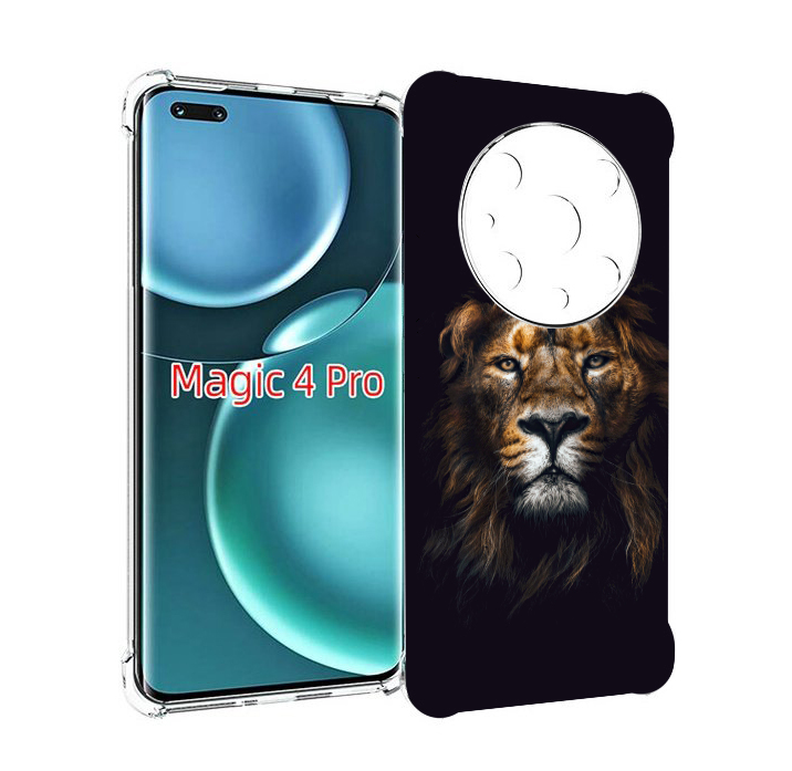 

Чехол MyPads Лев-в-тени мужской для Honor Magic4 Pro, Прозрачный, Tocco