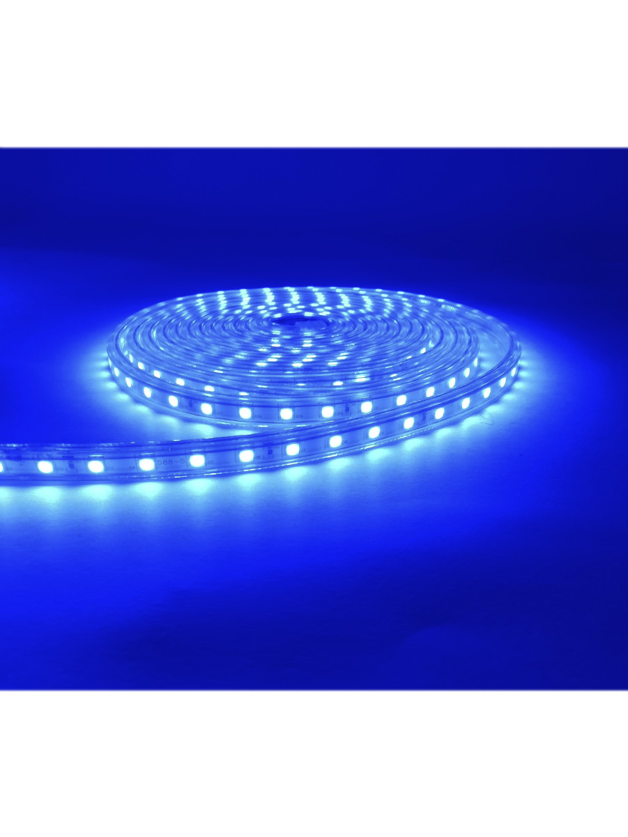 фото Комплект светодиодной ленты smd 5050, 60 led, 220 в, 14.4 вт, ip67, синий (10м) urm