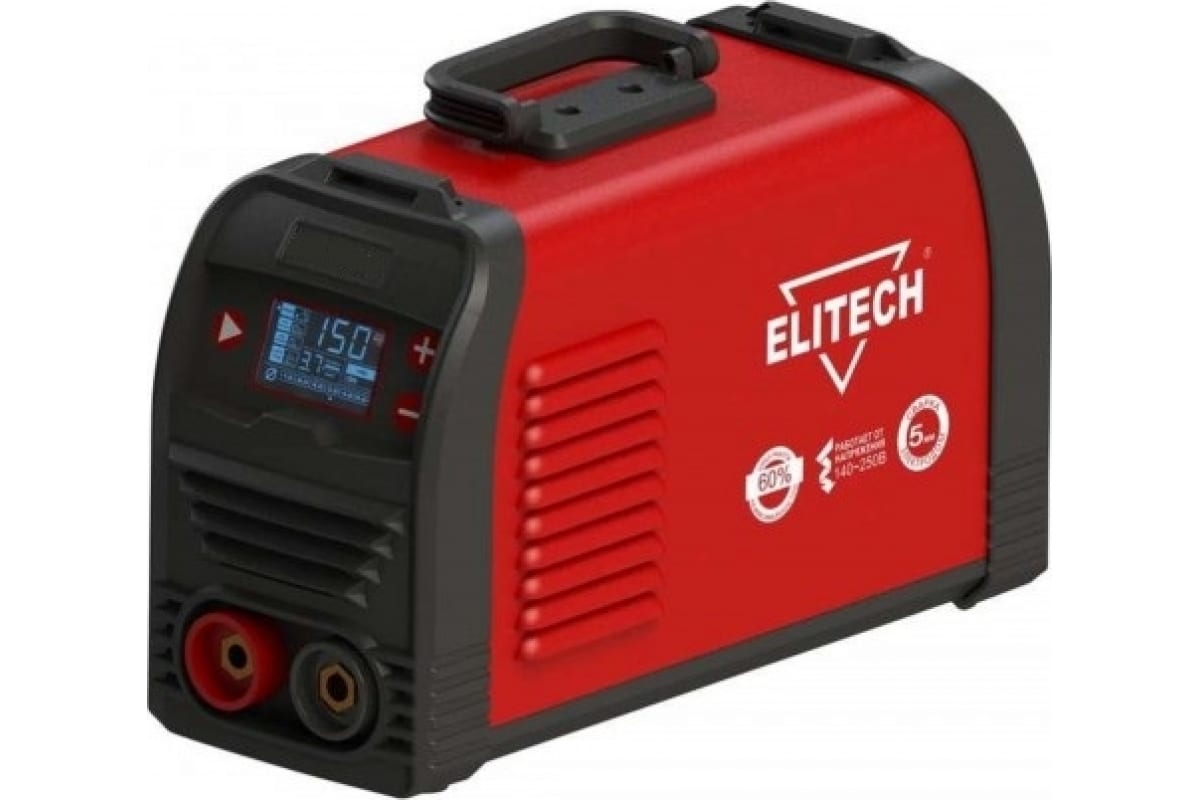 ELITECH ИС 200М (E1703.017.00) Инвертор,140-250В,7.0кВт,20-200А,ПВ=200А/60%,O1.6-5мм,2.8кг