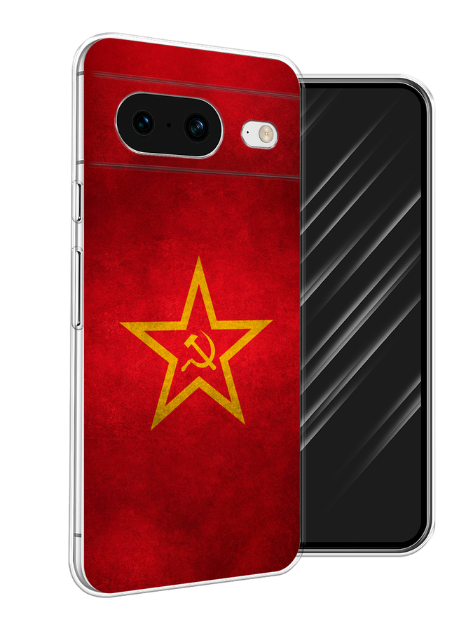 

Чехол Awog на Google Pixel 8 "Красное знамя", Желтый;красный, 271550-10