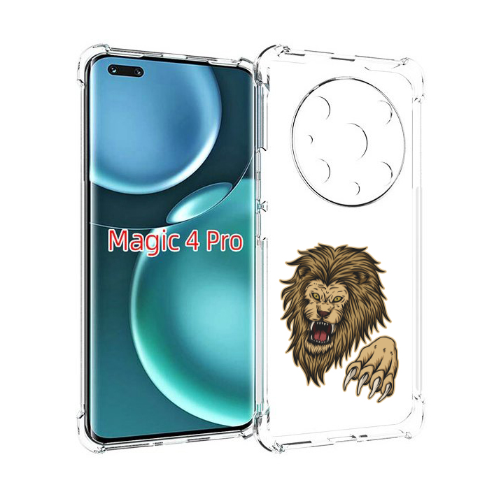 

Чехол MyPads Лев-завоеватель мужской для Honor Magic4 Pro, Прозрачный, Tocco