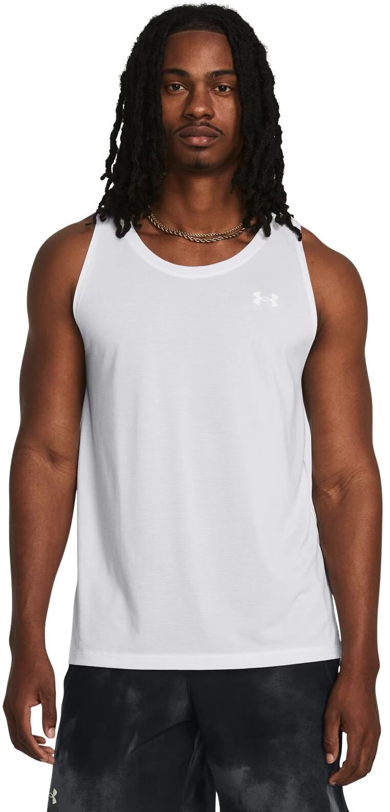 

Майка мужская Under Armour UA Streaker Singlet белая SM, Белый, UA Streaker Singlet