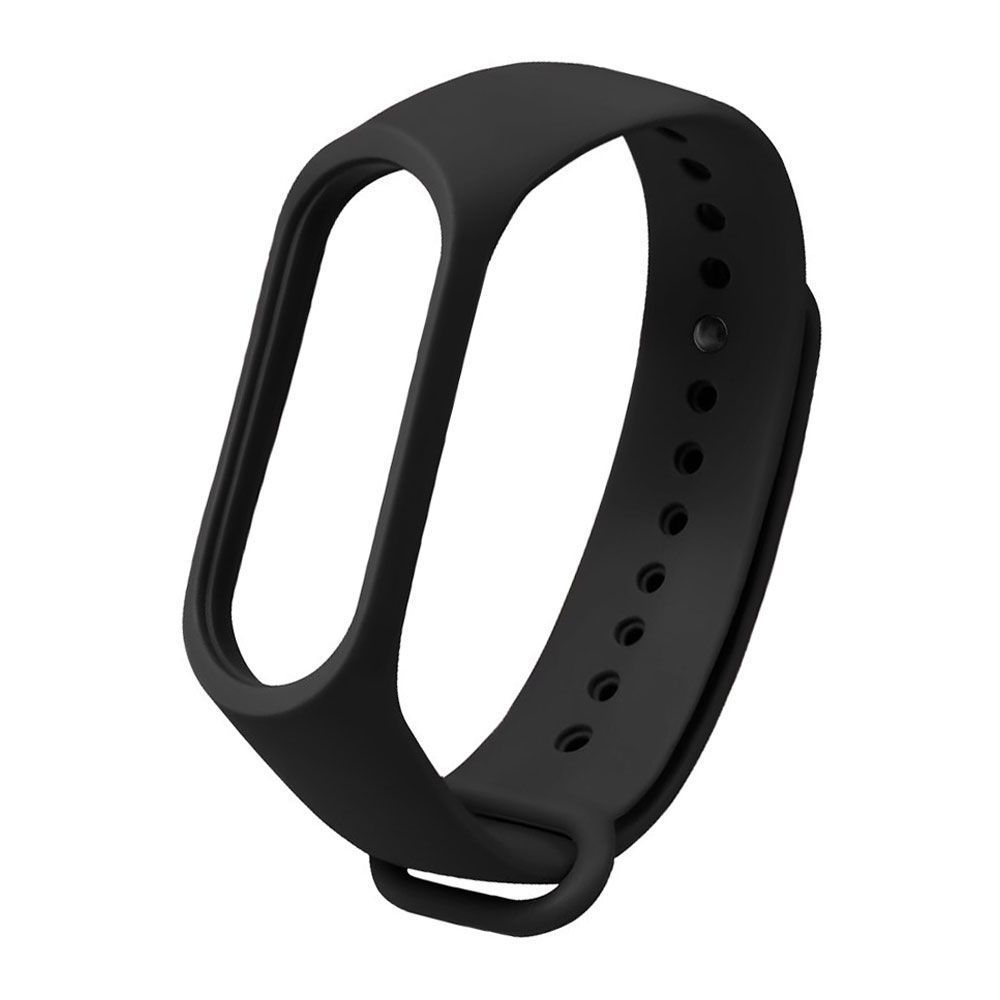

Ремешок силиконовый для Xiaomi Mi Band 5 (13), черный, на кнопке