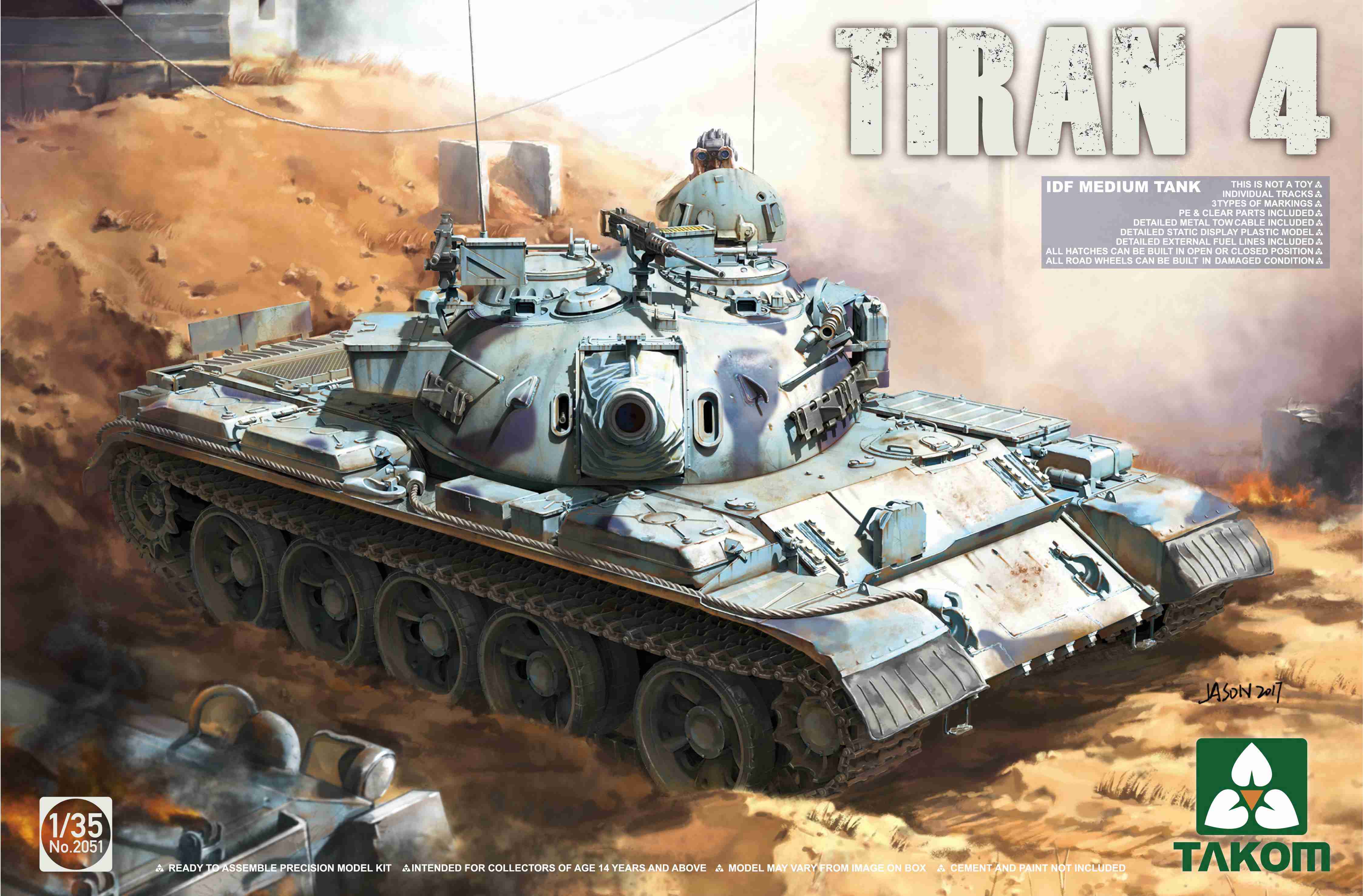 фото Сборная модель takom 1/35 средний танк idf tiran 4 2051