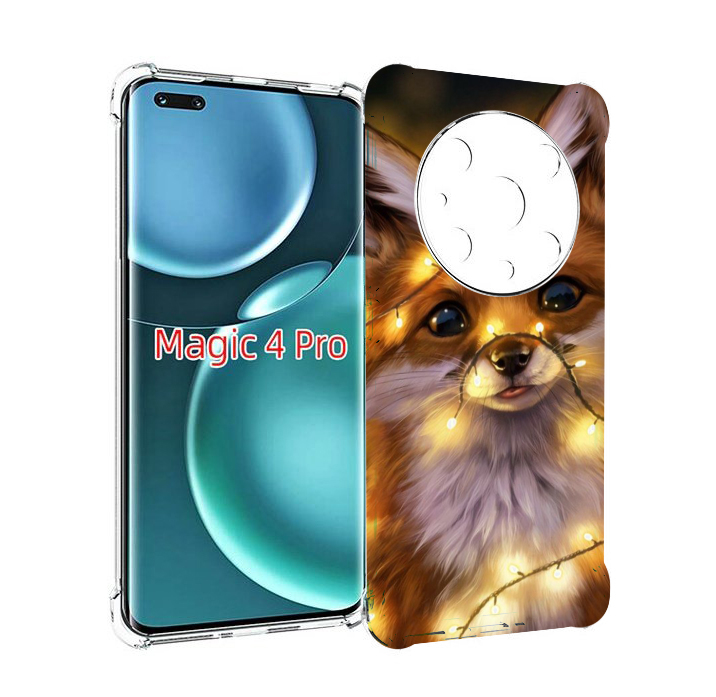 Чехол MyPads Лисенок-в-гирлянде для Honor Magic4 Pro
