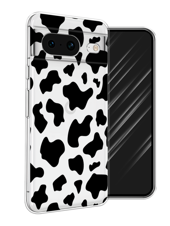 

Чехол Awog на Google Pixel 8 "Пятна коровы черные", Черный, 271550-2