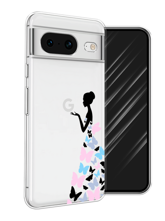 

Чехол Awog на Google Pixel 8 "Платье из бабочек", Белый;розовый, 271550-1