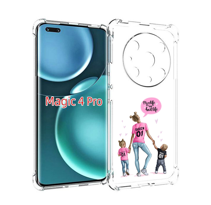 

Чехол MyPads Мама-королева женский для Honor Magic4 Pro, Прозрачный, Tocco