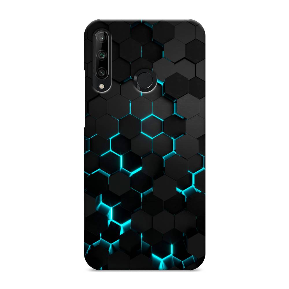 фото Чехол awog "соты бирюзовые" для honor 9c