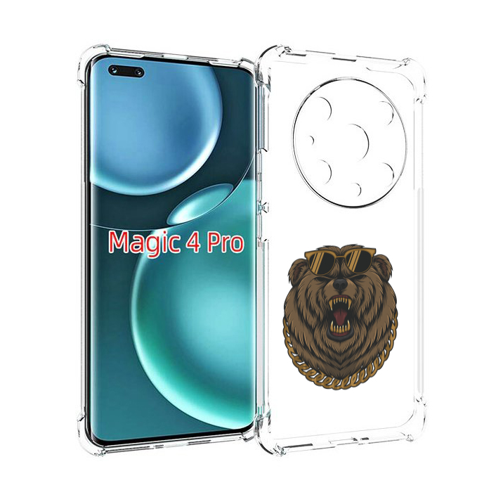 

Чехол MyPads Медведь-в-очках-2 для Honor Magic4 Pro, Прозрачный, Tocco