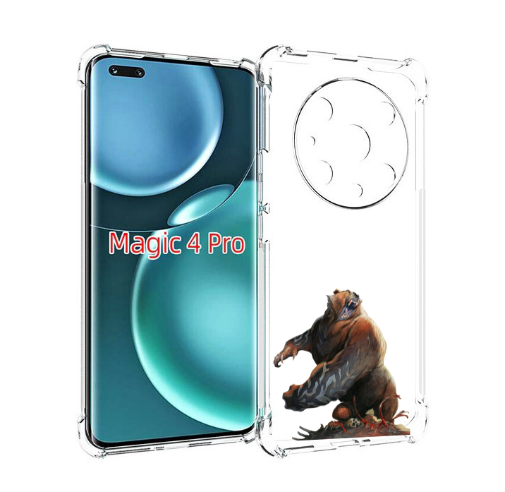 

Чехол MyPads Медведь-жестокий для Honor Magic4 Pro, Прозрачный, Tocco