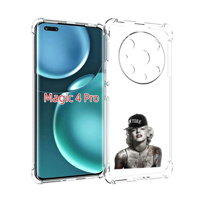 

Чехол MyPads Мерлин Монро с тату женский для Honor Magic4 Pro, Прозрачный, Tocco