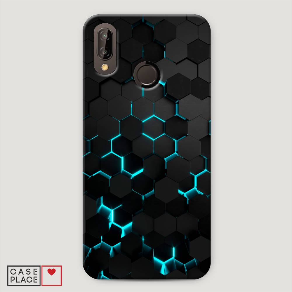 

Чехол Awog "Соты бирюзовые" для Huawei Nova 3E, 65620-2