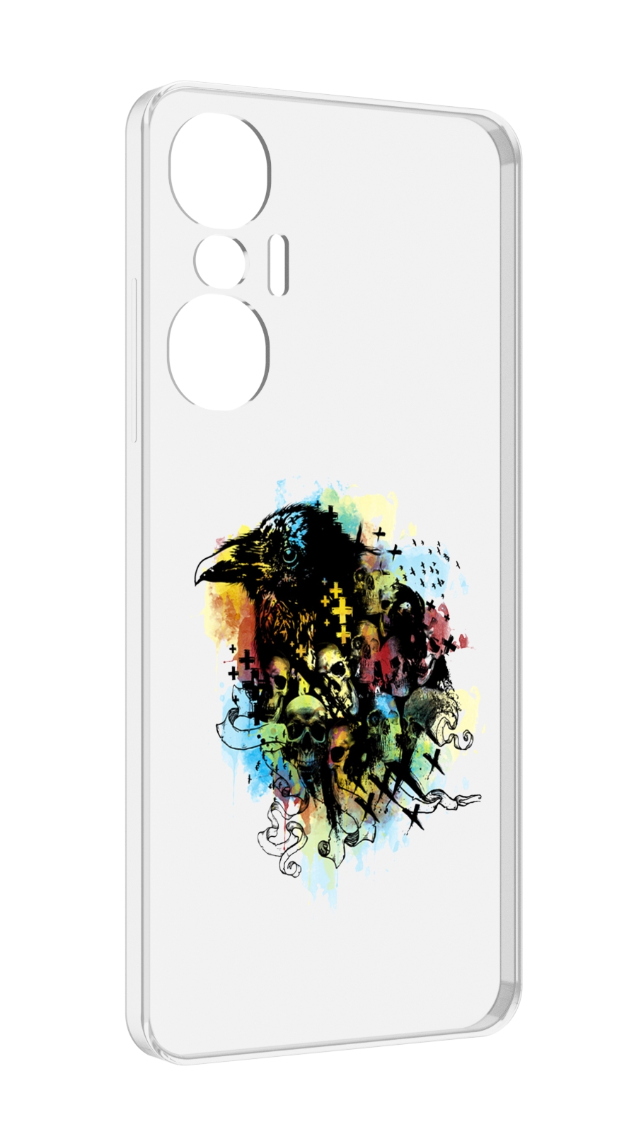 

Чехол MyPads ворон и черепа для Infinix Hot 20S противоударный, Tocco