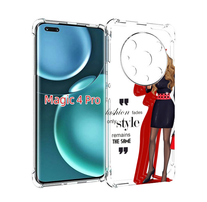 

Чехол MyPads Модная-девушка женский для Honor Magic4 Pro, Прозрачный, Tocco