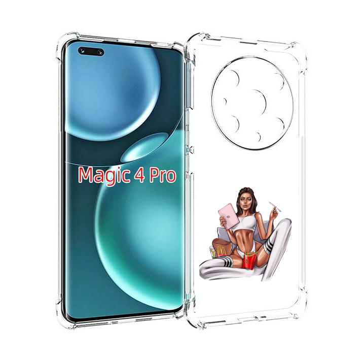 

Чехол MyPads Модная-иллюстрация-девушки женский для Honor Magic4 Pro, Прозрачный, Tocco