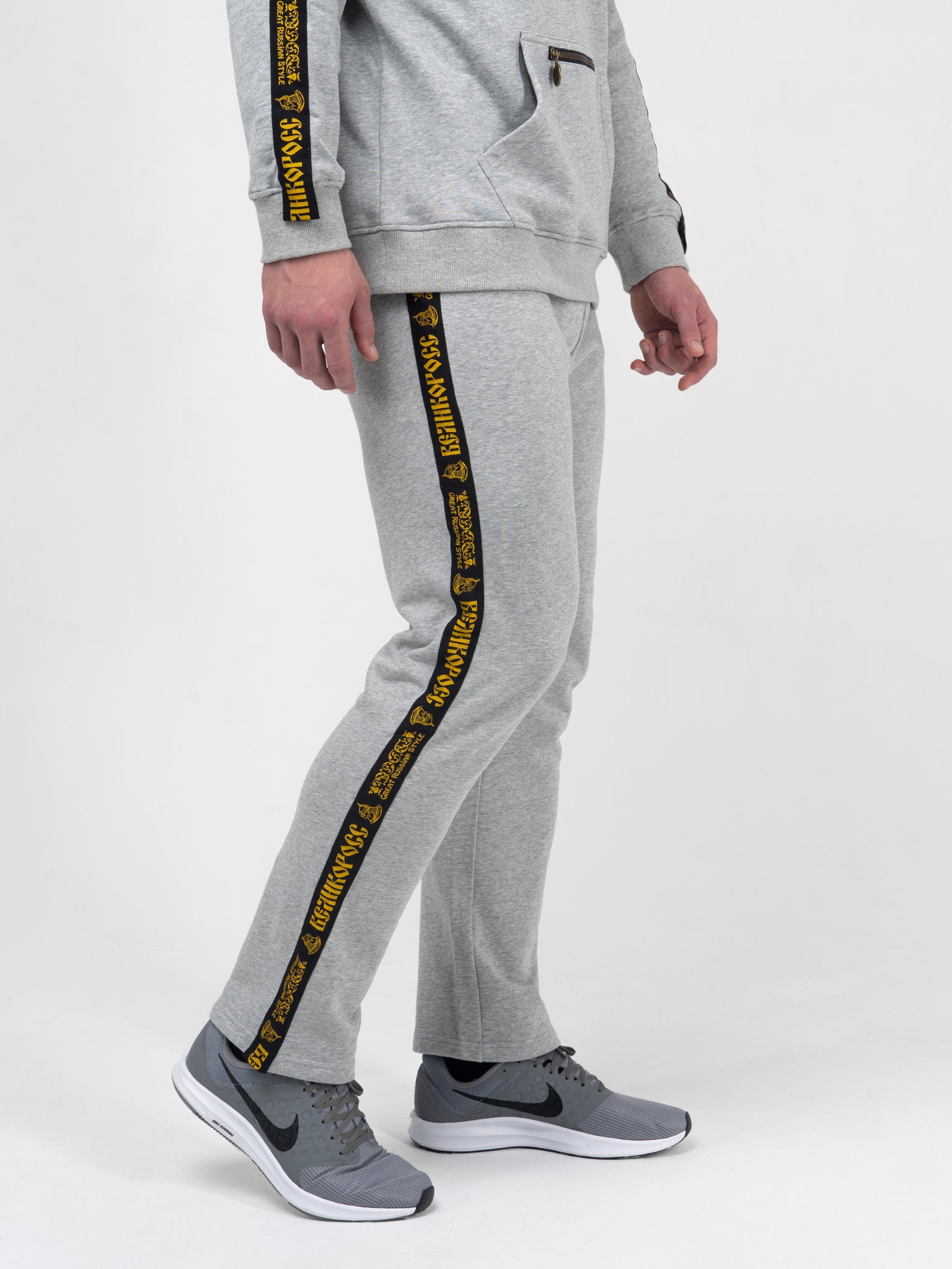 фото Спортивные брюки мужские великоросс bm серые 50 ru