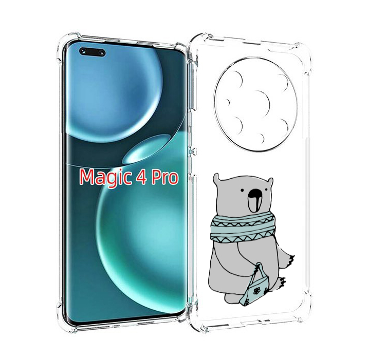 

Чехол MyPads Модный медведь для Honor Magic4 Pro, Прозрачный, Tocco