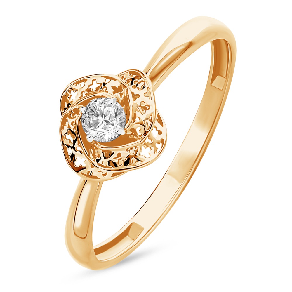 

Кольцо из красного золота р.  585Gold 301012162, фианит, 301012162