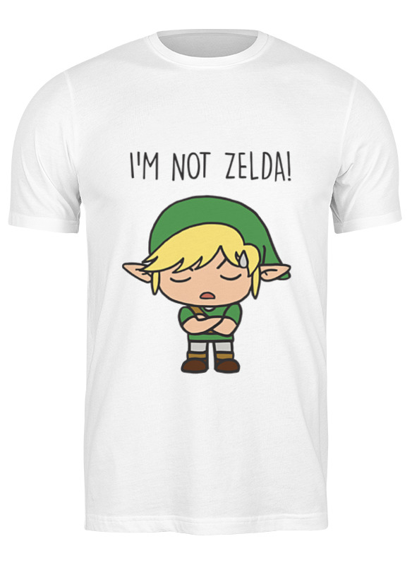 

Футболка мужская Printio I'm not zelda! белая 2XL, Белый, I'm not zelda!