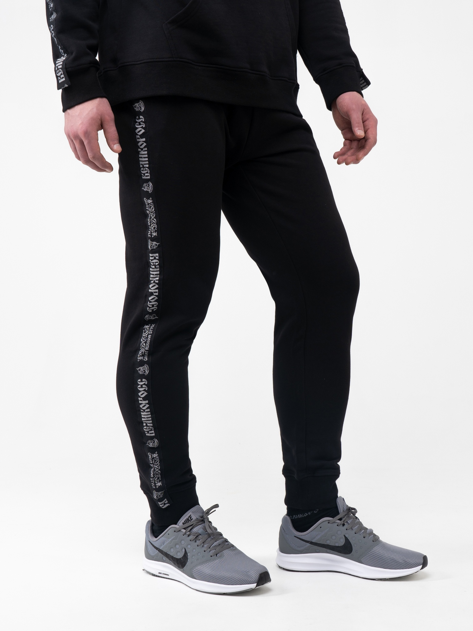 фото Спортивные брюки мужские великоросс bm черные 44 ru