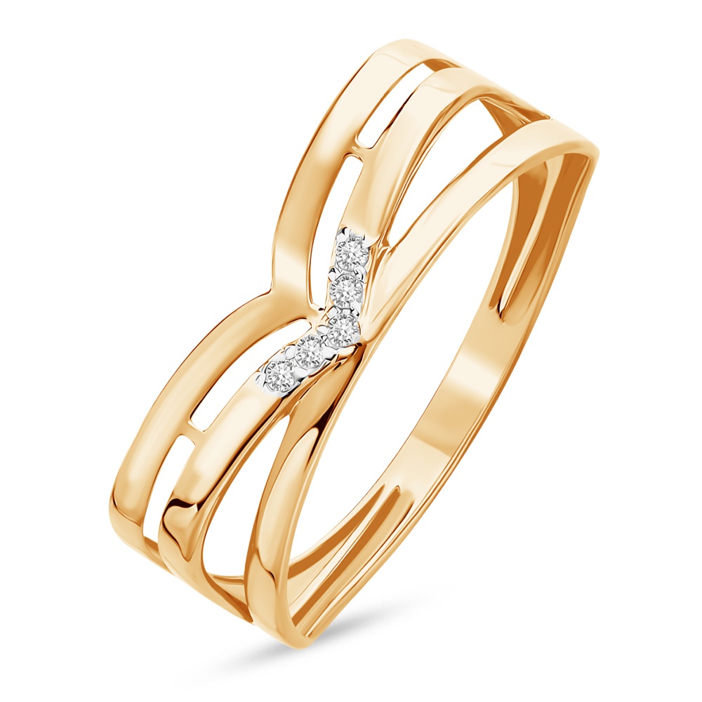 

Кольцо из красного золота р.  585Gold 301012194, фианит, 301012194