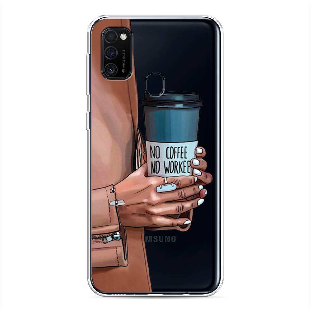 

Чехол Awog на Samsung Galaxy M21 "No coffee", Разноцветный, 29750-7