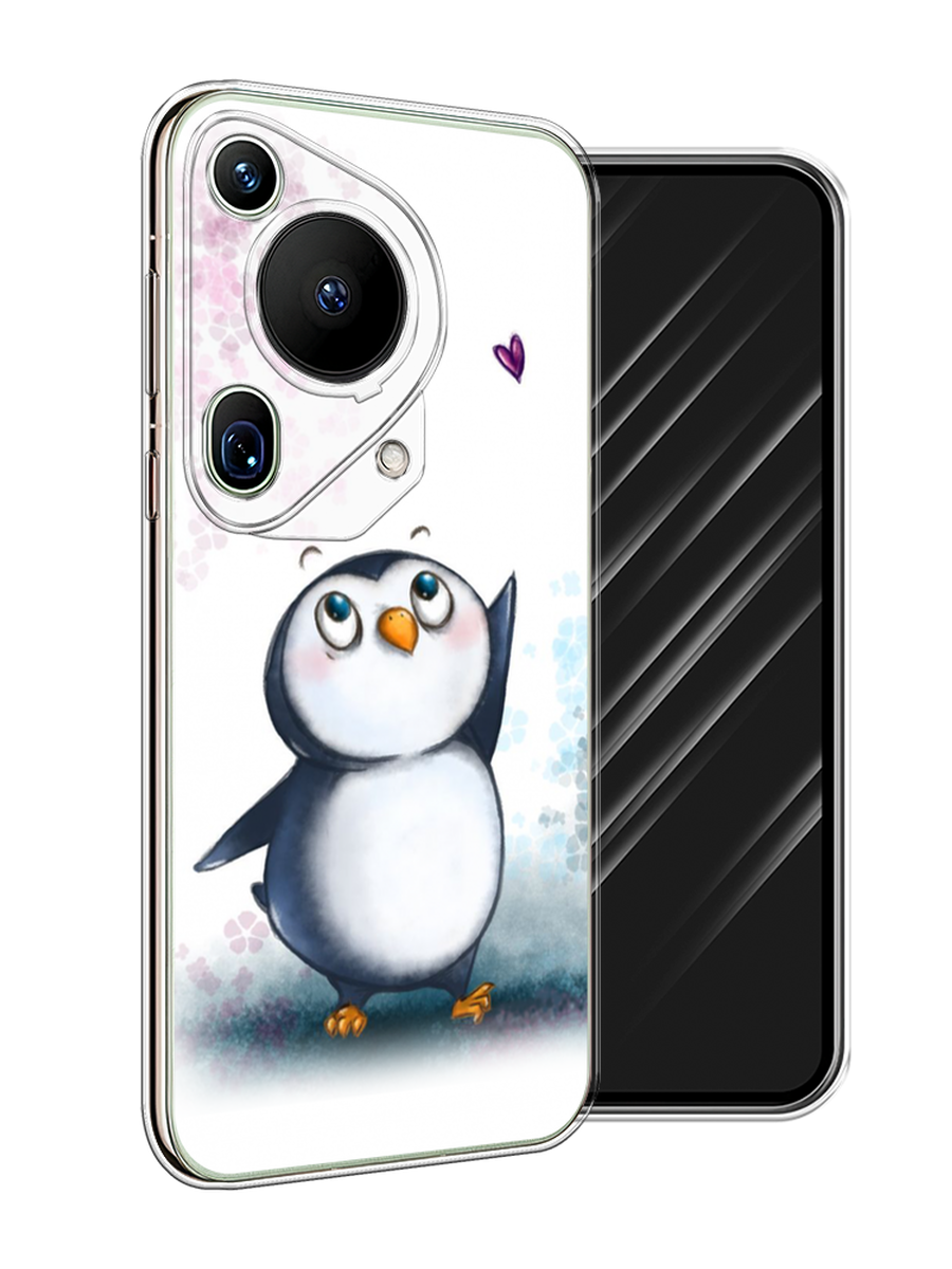 

Чехол Awog на Huawei Pura 70 Ultra "Пингвин и сердечко", Белый, 6124550-1
