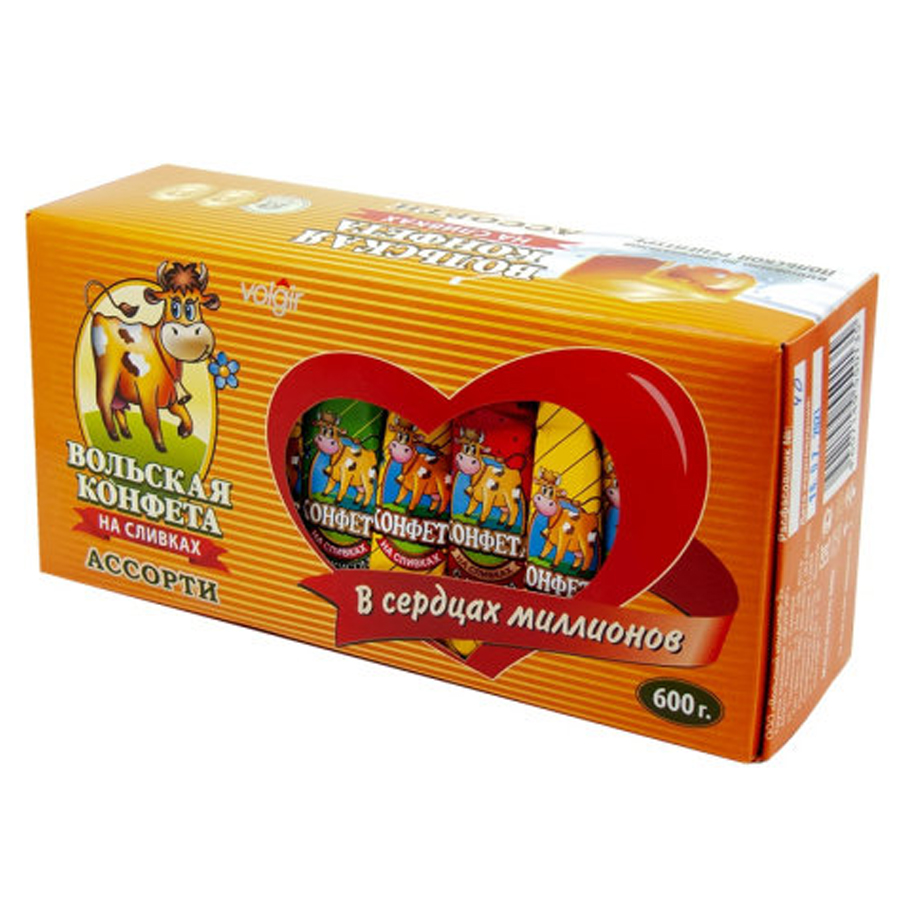 

Конфеты Вольская конфета Cream fudge на сливках Ассорти 600 г